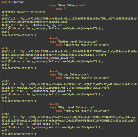 Obfuscation Tool Output