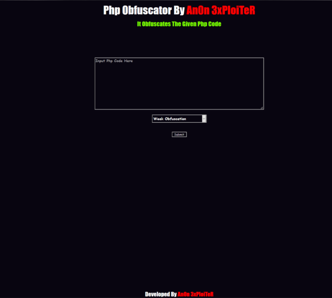 PHP Obfuscation Tool