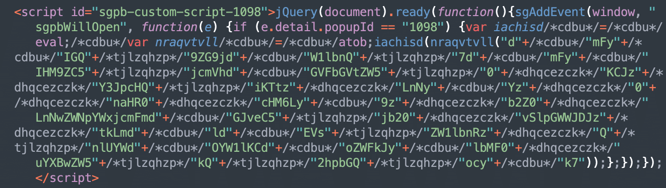 Injected script from Balada Injector